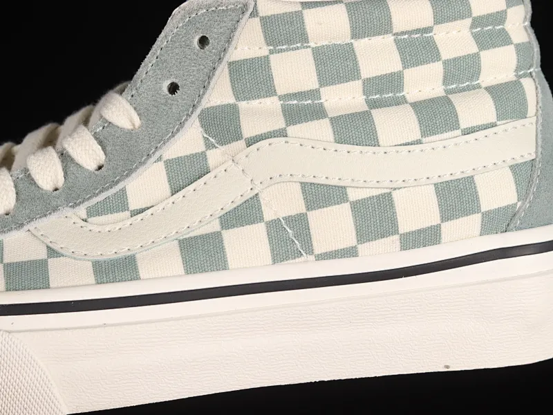 All categories Vans Vans series Vans Mid Vans China Vans SK8-Mid Vans milk green checkerboard classic mid-top skateboard shoes VN0A391FOQL